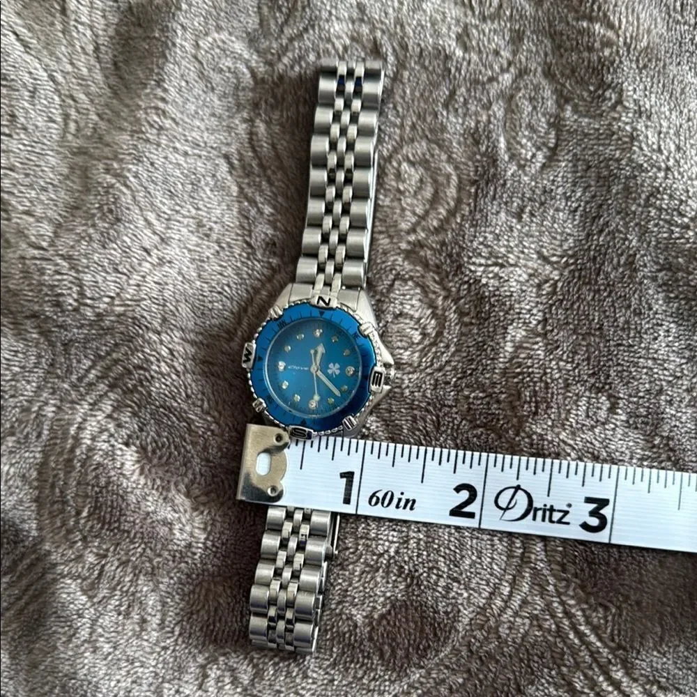 Clove Silver Blue Stainless Steel Watch